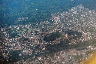 Вид на Зеленодольск, город на Волге в Республике Татарстан