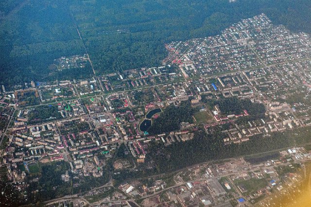 Вид на Зеленодольск, город на Волге в Республике Татарстан