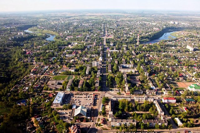 Вид на Ржев и Волгу