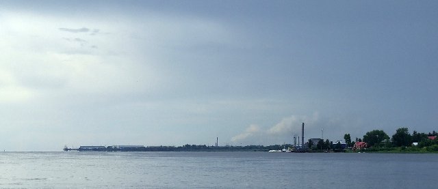 Вид на северный город Онега в Архангельской области