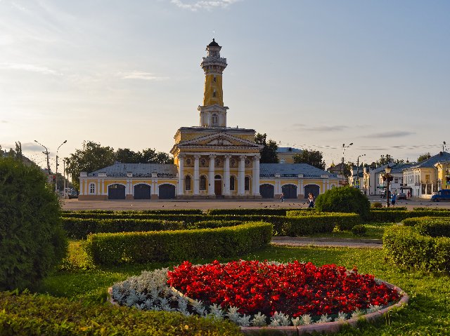 Панорама Костромы с набережной Волги