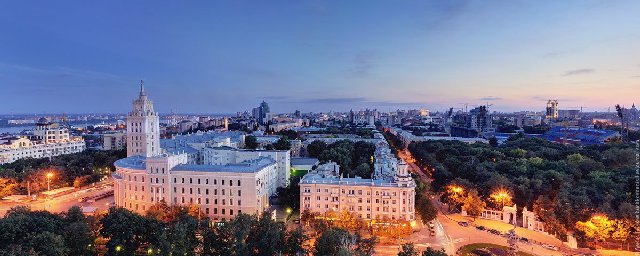 Панорама центрального района Воронежа