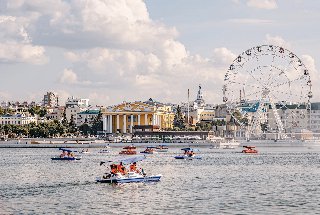Панорама Чебоксарского залива
